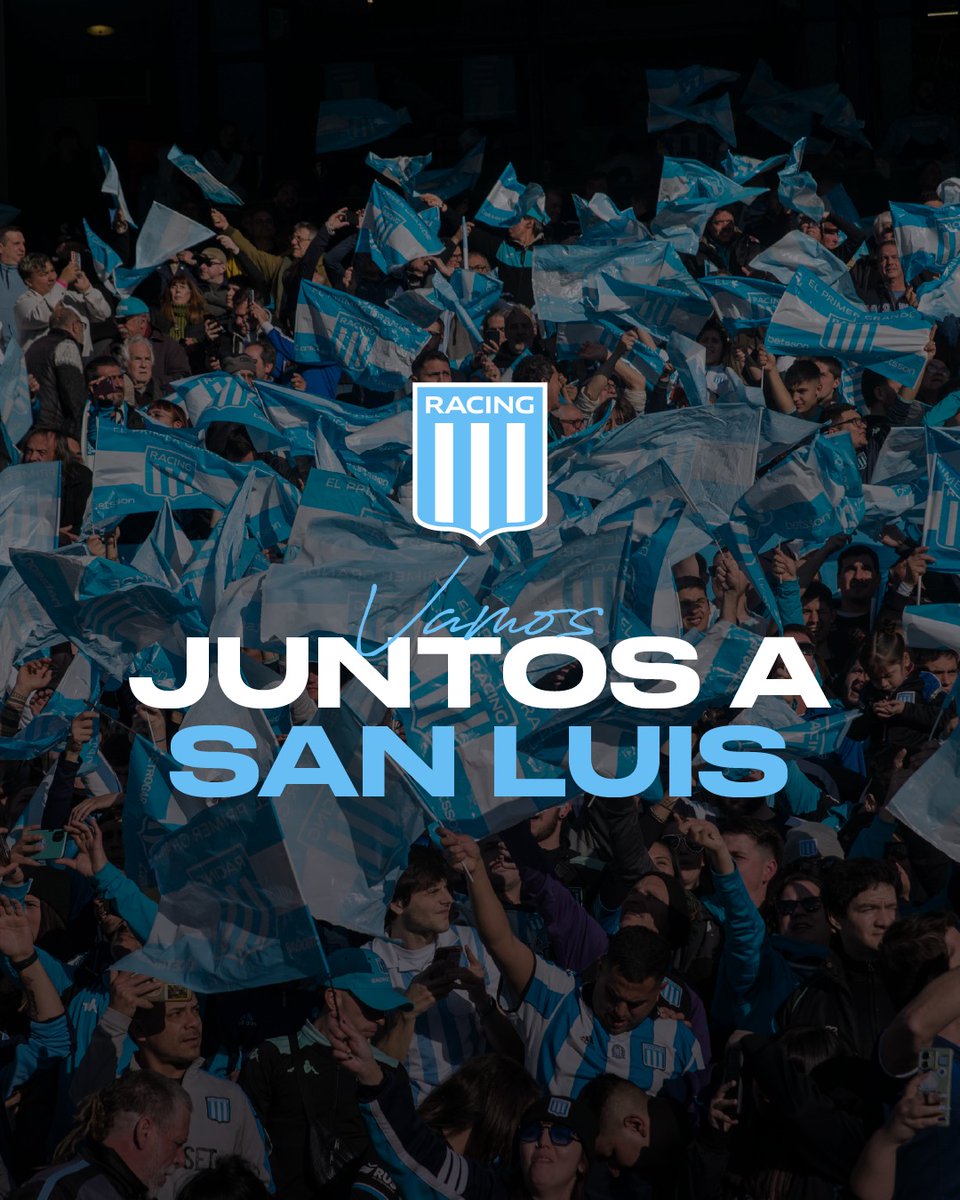 RacingSocios's tweet photo. Nos vamos JUNTOS a San Luis 🚌🏆🩵

A partir desde las 11 hs del sábado 15/08, se habilitará la venta para socios/as para el Pack Micro, con destino a San Luis.

🔹Valor: $206.000, con financiación hasta en 3 cuotas sin interés con tarjetas bancarias.
🎟️ Incluye entrada a Popular https://t.co/rgPEXVcG49
