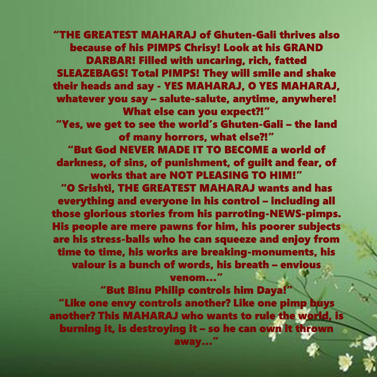 PariWriting's tweet photo. When #elections R #WON, when #NationalAnthems R #sung, GOOD cubs IF #found #rejoicing among #loved ones, then there WILL BE #blessings.. IF they R #sad/in #agony bcos of #injustice/#persecution then #blessings will #leave.. Yes, there R also those #indifferent, they don't #matter https://t.co/1qG9F48fYa