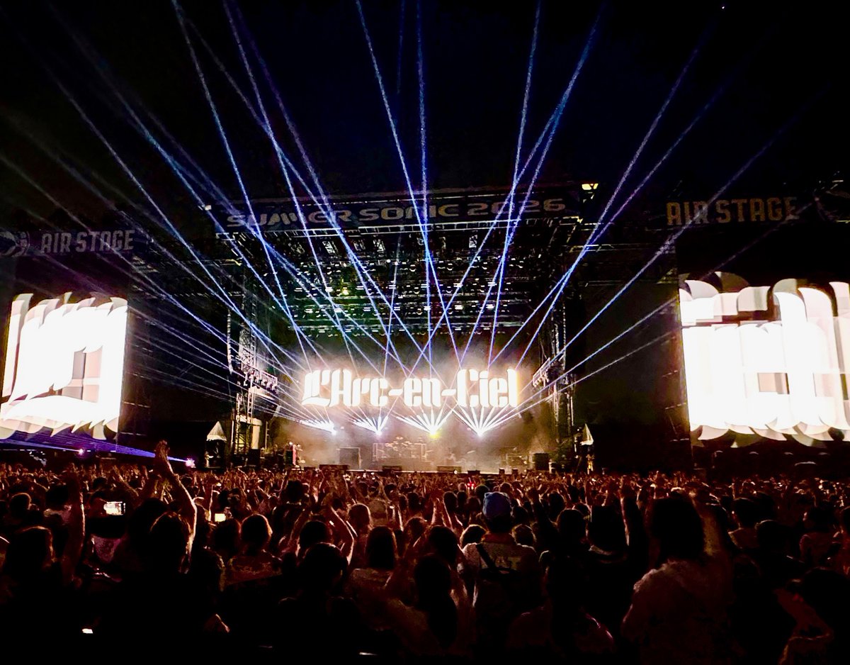 LArc_official's tweet photo. THANX! SUMMER SONIC OSAKA🎇

See you next at SUMMER SONIC TOKYO!

#LArcenCiel #ラルク
#summersonic #サマソニ https://t.co/UkcmhbKAYC
