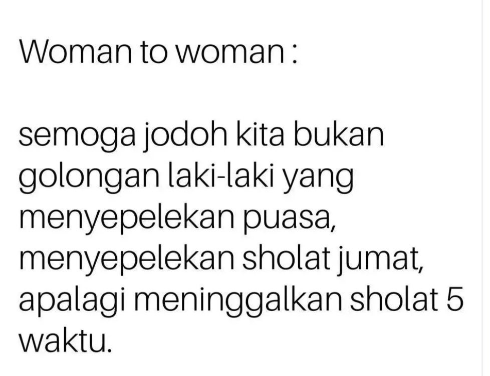 vier4x4's tweet photo. tapi sebagai woman jangan lupa juga memperbaiki dan memantaskan diri ✅ https://t.co/bEe1XRYWXI