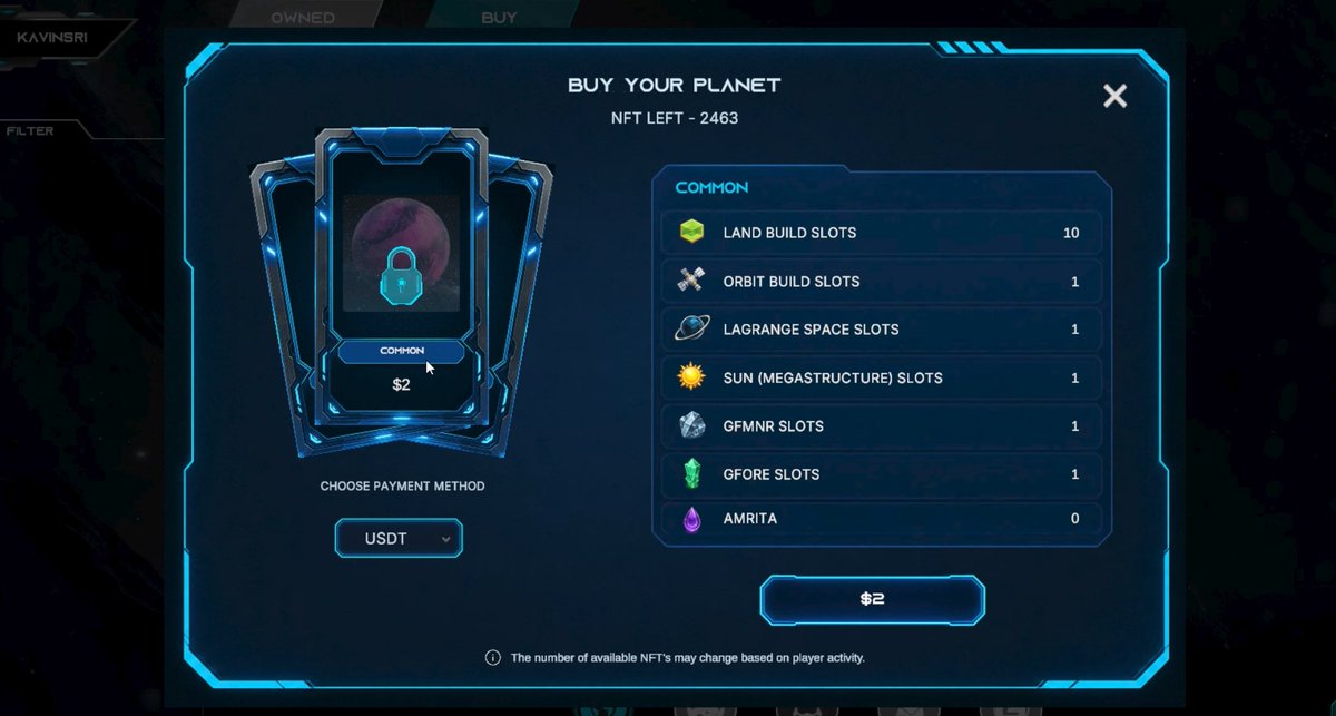 GalFiOfficial's tweet photo. 🪐 GalFi Planet NFT minting is straightforward and secure.

Claim your place in the galaxy in three simple steps:

🪐 Choose your planet
⛏️ Mint your NFT
🤩 Instant ownership
🤝 Blockchain confirmation

Build structures, run missions, earn tokens and grow your empire from day one.

Free Colony HQ, Micro Shuttle and Crew NFT with all Asteroid / Planet NFTs

Which planet rarity would you choose first?

#GalFi #NFT #Web3Gaming #P2E