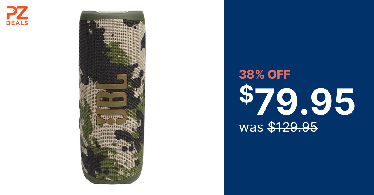 JBL Flip 6 Portable Waterproof Speaker for ONLY $79.95! Click here