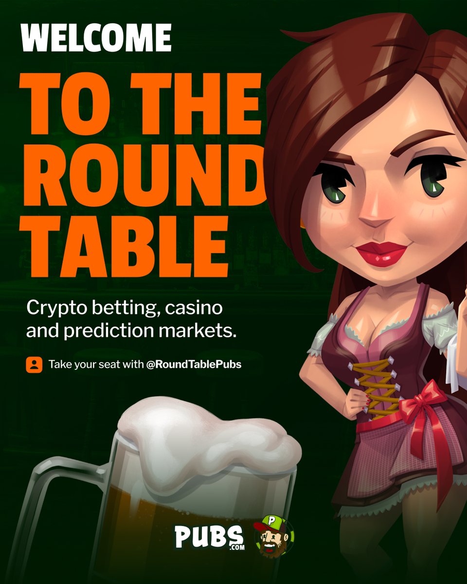 RoundTablePubs's tweet photo. WELCOME TO THE PUBS ROUND TABLE 🍻

Betting. Casino. Crypto. Prediction markets.
Whatever gets PUBS talking.

Guides, opinions, explainers and the odd rabbit hole worth going down.

If crypto players are talking about it, there’s probably a seat for it here.

Take Your Seat. 👇

Explore the Round Table: https://t.co/0JKss9nQFi