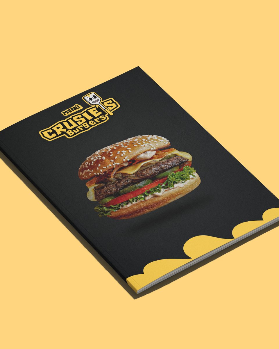 Delarubiastudio's tweet photo. Un sabor que no se puede aguantar... y por eso lo aplastamos.

Hoy  os traemos un trabajo muy especial. Crusie's Burger es un restaurante  especializado en smash burgers 🍔 y nos pidieron diseñar su nuevo menú.

#SmashBurger #DiseñoDeMenu #IdentidadVisual https://t.co/AMg3zivnqo