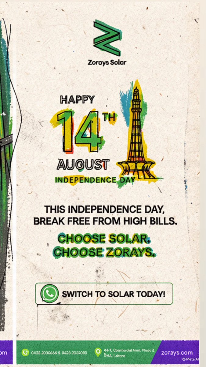ZoraysInc's tweet photo. Happy Independence Day #Pakistan https://t.co/XT1l46w5Pg