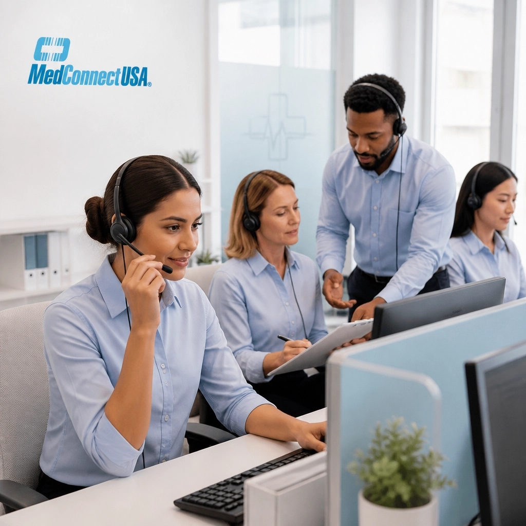 medconnectusa's tweet photo. Peak call volume shouldn't require a larger front desk. MedConnectUSA's 24/7/365 live overflow support keeps calls moving while in-office teams focus on patients. Scale smarter. Learn more: https://t.co/DrmtzgLGAU https://t.co/qvPaYOYfEi
