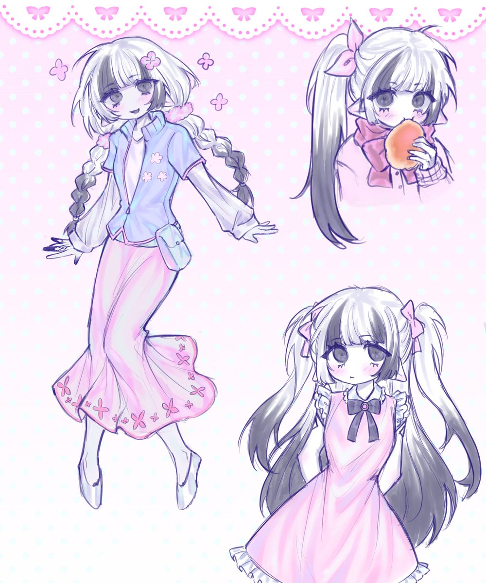 XII13011's tweet photo. Himemi with different hairstyles. ദ്ദി(˵ •̀ ᴗ - ˵ ) ✧
#Br0kenColors 
#Br0kenColorsOC https://t.co/a5GClmg3Vi