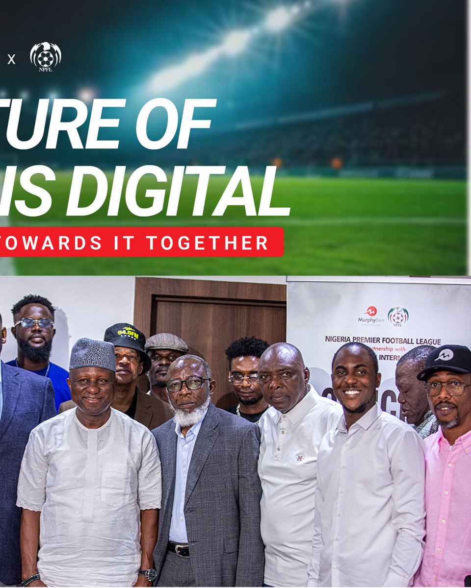 MBIgroup247's tweet photo. A new era for Nigerian football is here. The NPFL and Murphy Ben International (MBI) have officially joined forces to bring LIVE NPFL matches, real-time updates and more football content straight to fans on YouTube and social media. https://t.co/uayS4SiXSV