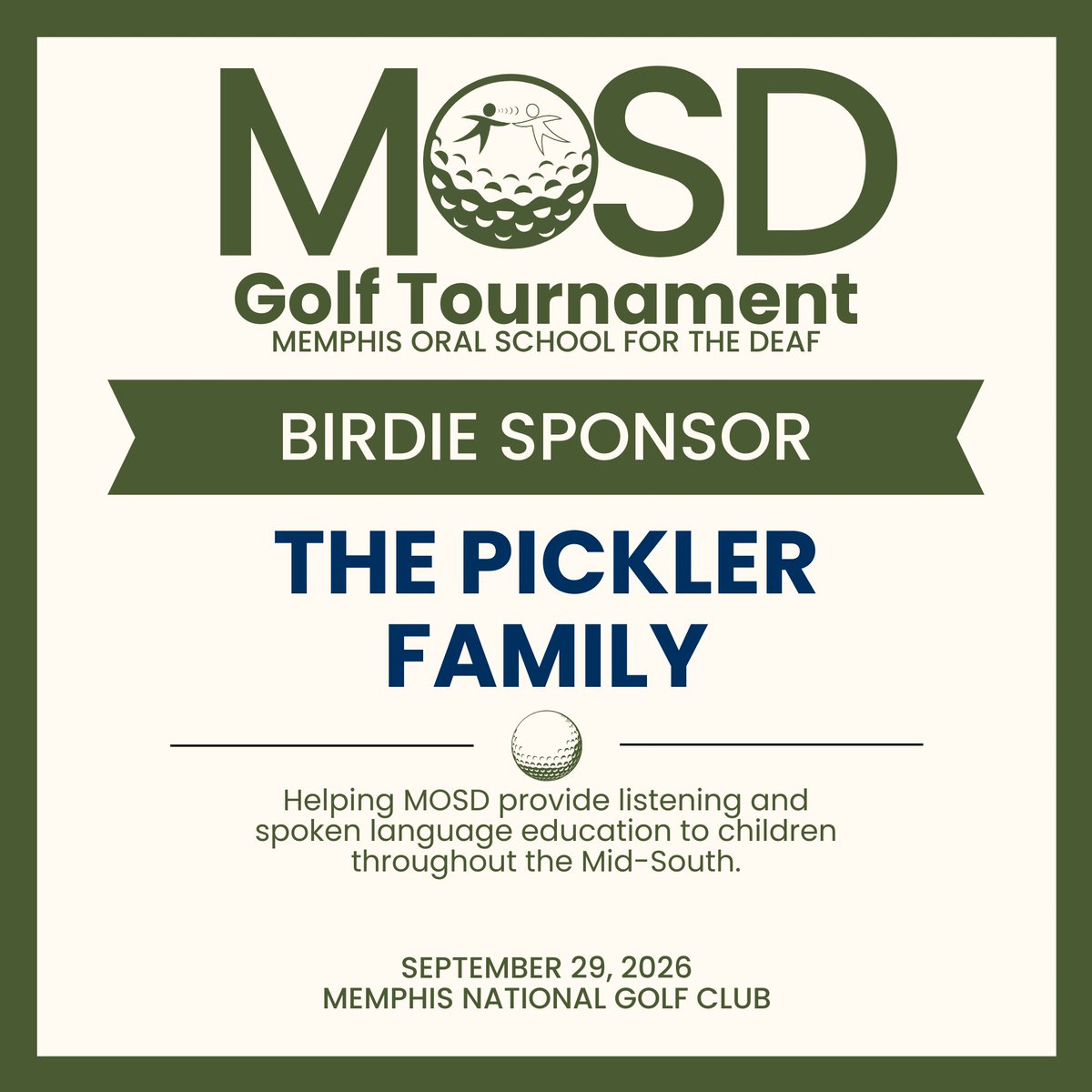 mosdkids's tweet photo. We are grateful to the businesses &amp; organizations supporting the 2026 MOSD Golf Scramble. Because of your sponsorship, MOSD is able to support children all across the Mid-South while creating an amazing Golf Event.
MOSD GOLF
Tuesday, September 29
Memphis National Golf Club https://t.co/Tf0mZzkxQV