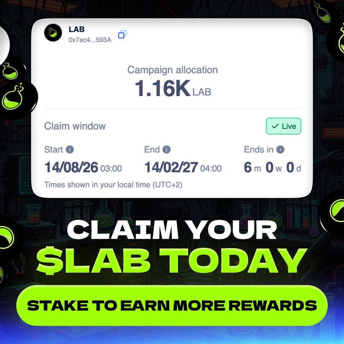 LABtrade_'s tweet photo. $LAB claims are now live  

Your LAB activity has been building toward this  

Claim here: https://t.co/MzvO3aLNJn 

Before you connect your wallet, there are a couple of things to know 🧵 https://t.co/b35THhCMsX