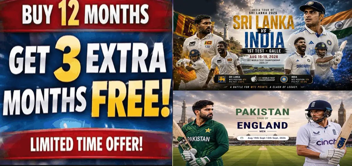 mycrichd's tweet photo. The international cricket calendar is packed with exciting fixtures, and we're ready to bring you every match live. Sign Up Now : https://t.co/6GatvVAUEP Join membership today to continue enjoying uninterrupted access to live international cricket in stunning 4K Ultra HD. https://t.co/gZfTuSerBR