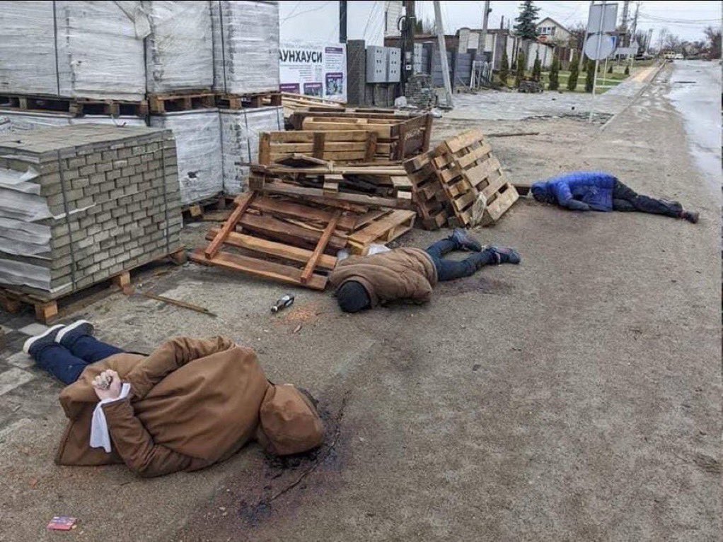 Andrei73538097's tweet photo. @PhilipObaji Reminder... rusians = terrorists. The only difference between these two executioners is that one of them is already dead. It's shameful that the US President, that liar, still fears Putin and supports him. https://t.co/DtD0rRmyv0