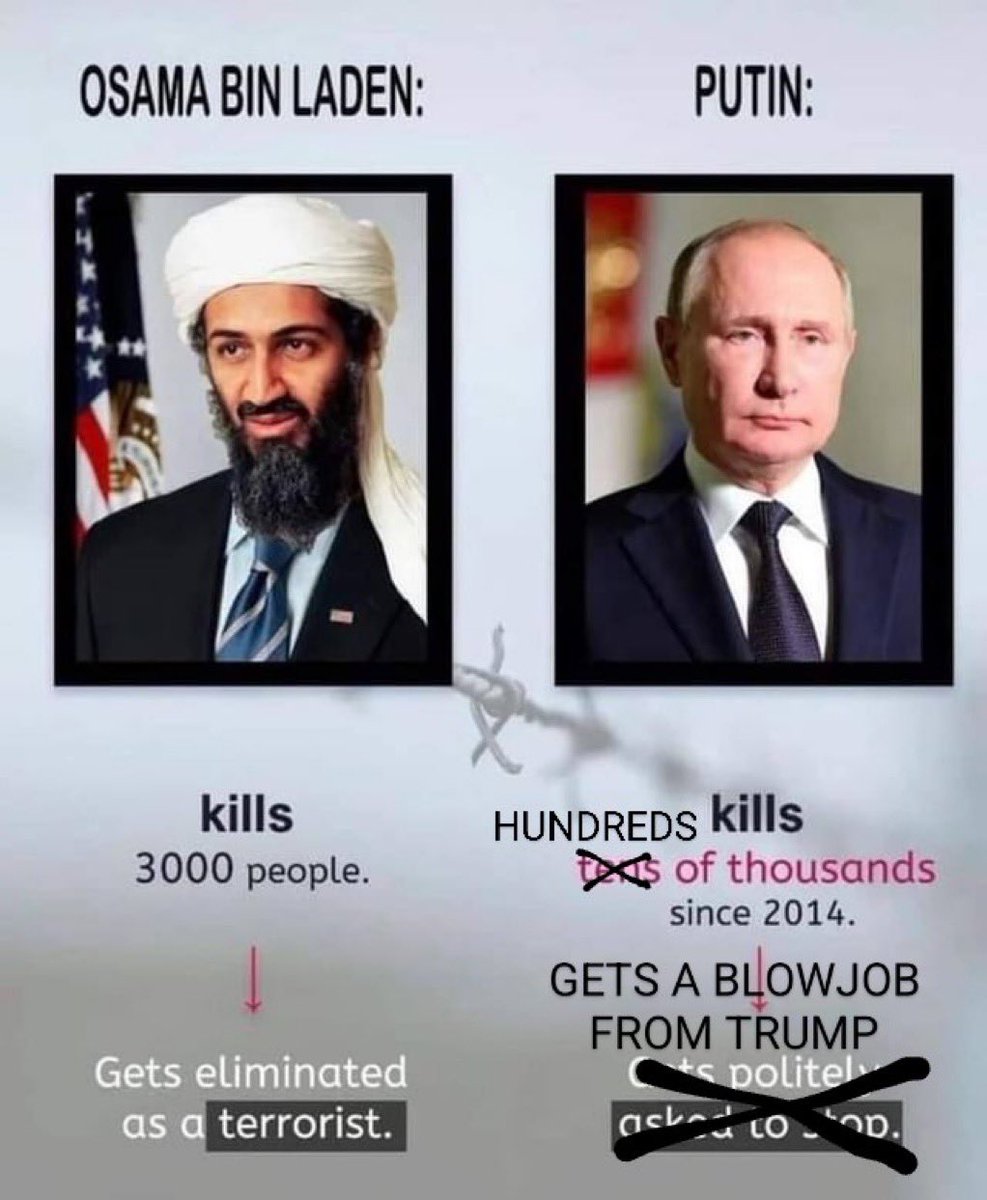 Andrei73538097's tweet photo. @PhilipObaji Reminder... rusians = terrorists. The only difference between these two executioners is that one of them is already dead. It's shameful that the US President, that liar, still fears Putin and supports him. https://t.co/DtD0rRmyv0