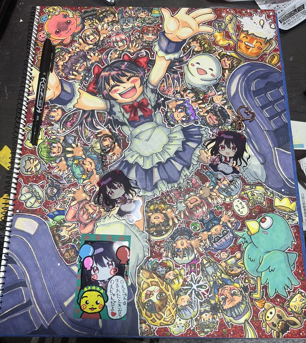 R*中様 9月25日にライブ配信でみんなで書きあげたイラスト作品 のえちゃん🫶キラキラ3周年』【完成】 今回はいつも楽しく聞いてる
