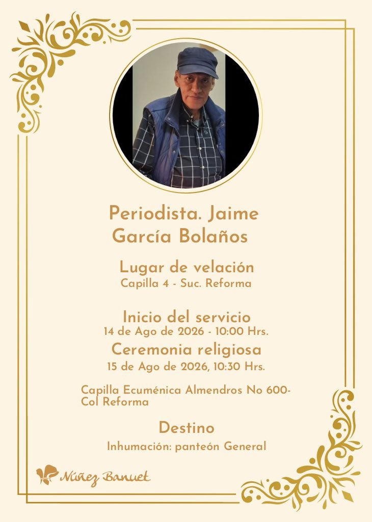 plumastecolote's tweet photo. Falleció del reportero gráfico JaimeGarcia  Bolaños. Mi más sentido pésame para familiares y amigos. Descanse en paz. https://t.co/IPh5LMZ4BH