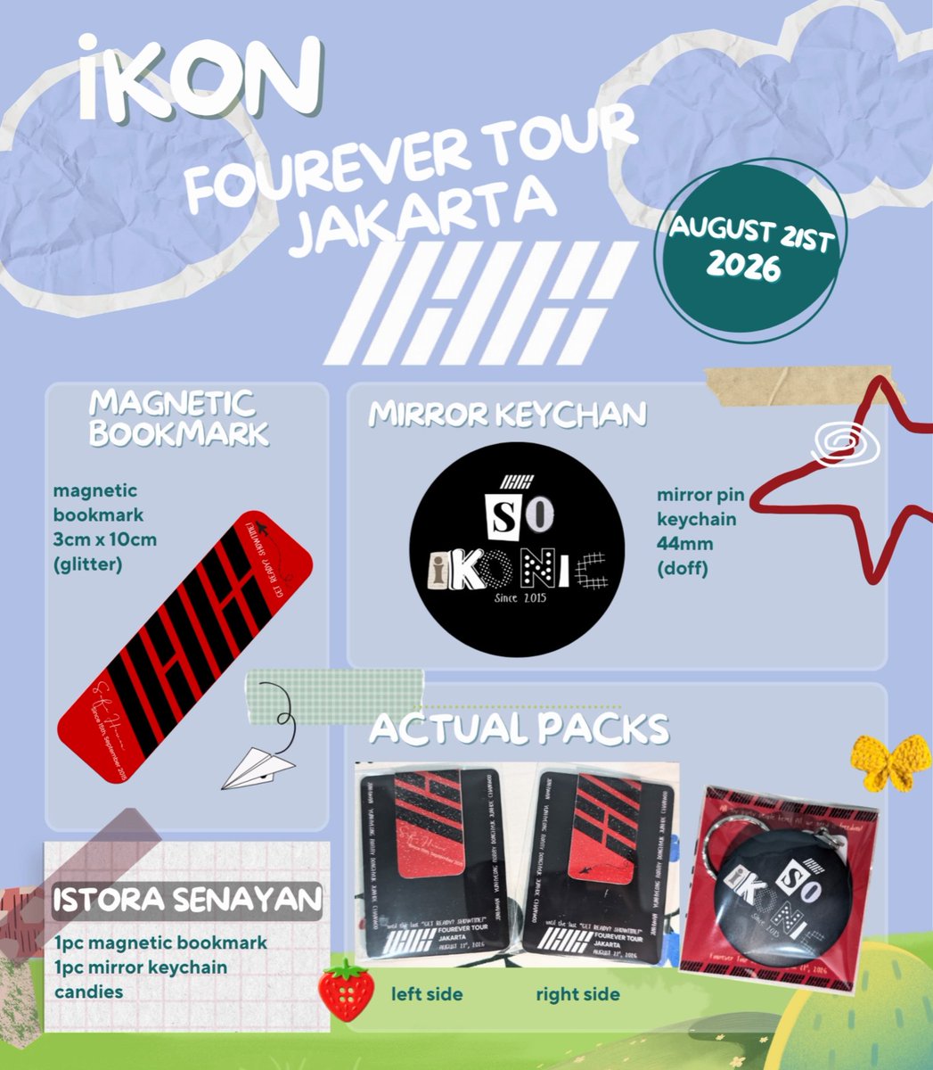 ririupriiv's tweet photo. FREEBIES iKON FOUREVER TOUR in JAKARTA 📌
by @ririupriiv

Friday, August 21st, 2026 at Istora Senayan

(Limited quantity)

RT &amp; like are appreciate, see you all 🩵
#iKON_FOUREVER_TOUR
#iKON_FOUREVER_TOUR_JKT https://t.co/ySa4OkCJMt