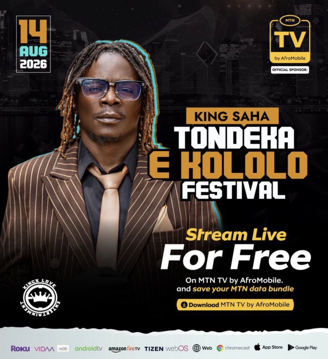 UgaTunes's tweet photo. Can’t make it to Kololo? Gwe tofayo, Stream all the action from the #TondekaEKololoFestival live, FREE on #MTNTVByAfromobile
#UgaTunes 

Download the app: https://t.co/ZiNtPEDSZ1

#MyScreenMyRules https://t.co/qHcP2nKemw