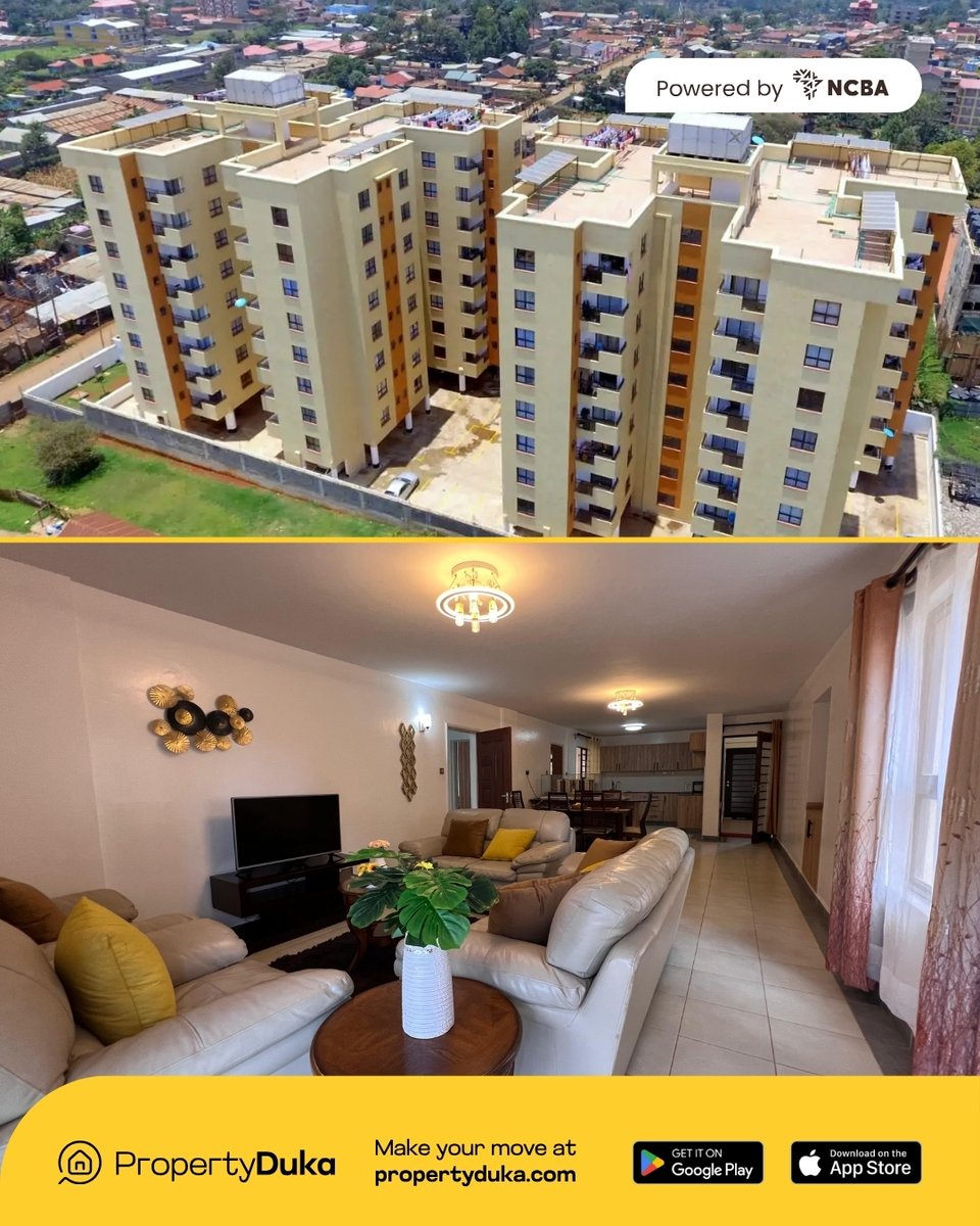 PropertyDukaKe's tweet photo. Modern 3-bedroom + DSQ off Waiyaki Way 🏡

🔹 Balcony + big windows for natural light
🔹 Elevator access
🔹 Secure, with CCTV
🔹 Parking, playground &amp; water storage
💰 KES 10M cash | 📅 From KES 90,166/mo (25 yrs)
📍 Mukiri Road, off Waiyaki Way
https://t.co/XzASniMT8w https://t.co/S6jBybJISP