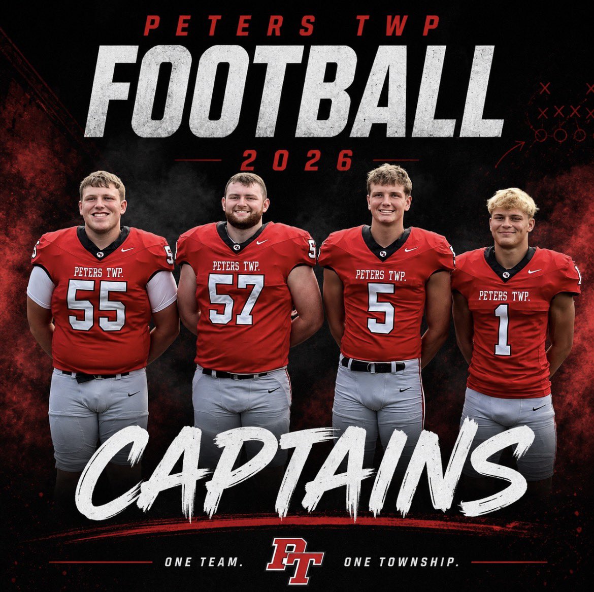 PetersTwpFB's tweet photo. Introducing your Peters Twp Football Captains for the 2026 season: https://t.co/6ufn5jPSsY