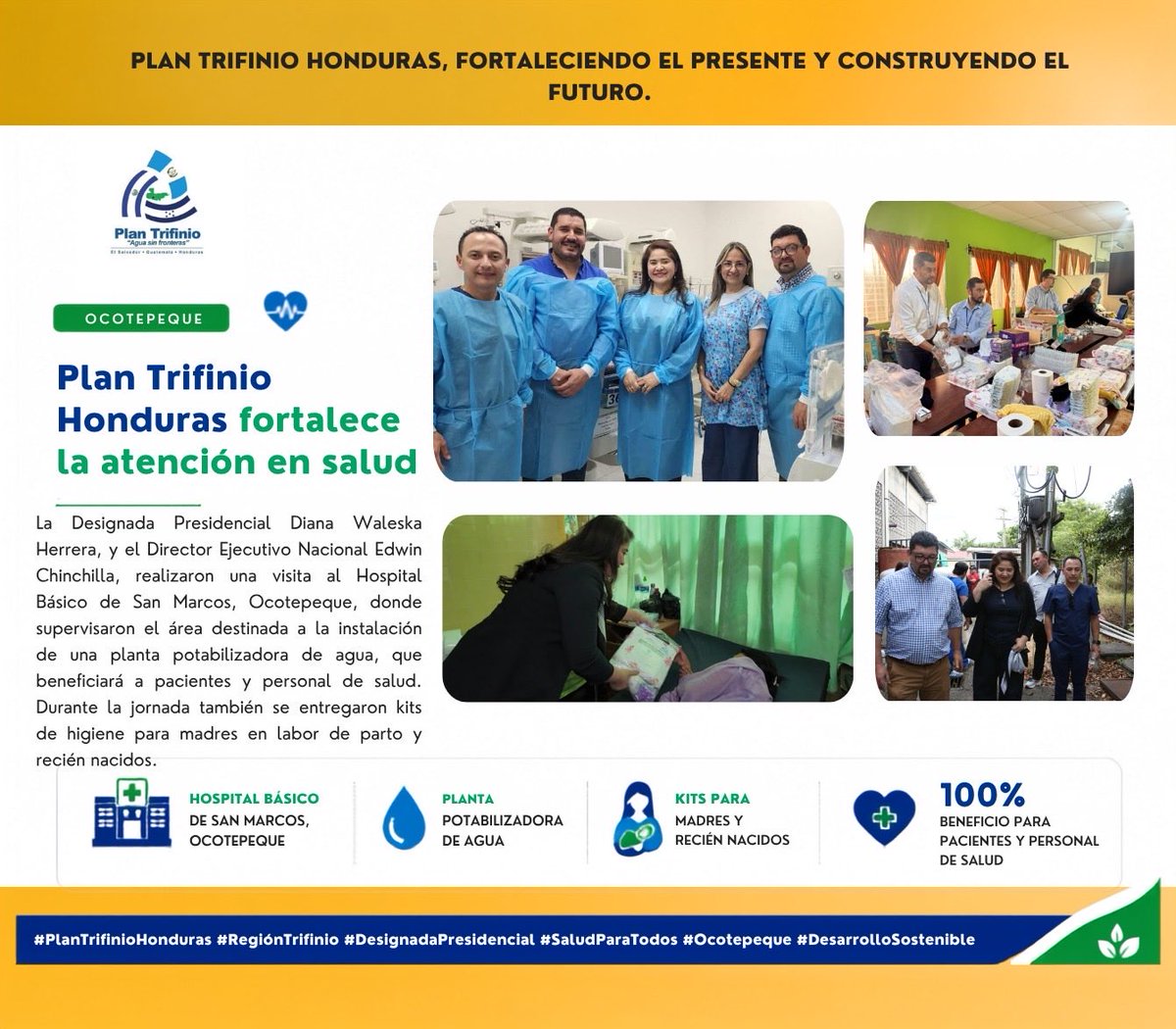 Plan_Trifinio's tweet photo. #PlanTrifinioHonduras #RegiónTrifinio #DesignadaPresidencial #SaludParaTodos #Ocotepeque #DesarrolloSostenible https://t.co/POmxb56NXC