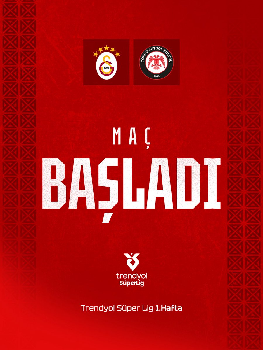 corumfk's tweet photo. ▶️ Galatasaray SK - Arca Çorum FK

Başlama vuruşu geldi. | Haydi Arca Çorum FK! 🦅

#GSvÇFK https://t.co/b9jM10fBmg