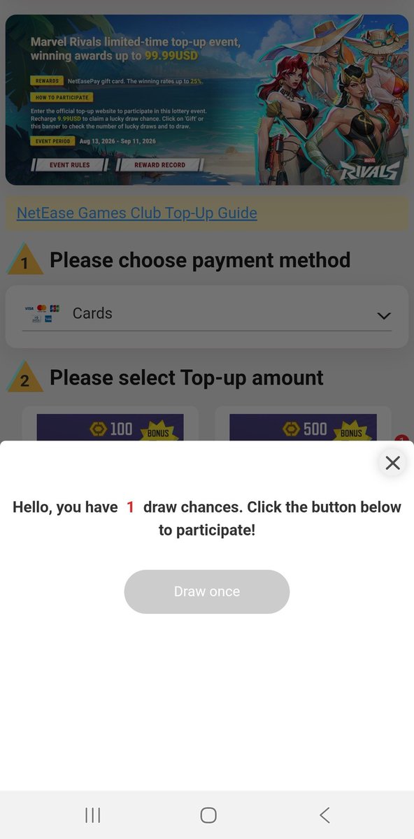 shadowskage88's tweet photo. @RivalsInfo So I'll share so no one else has the same issue. Just get the 9.99 pack. Getting the 100 one still only gives you one draw and you can't even hit the draw button. https://t.co/WSihAkaZf6