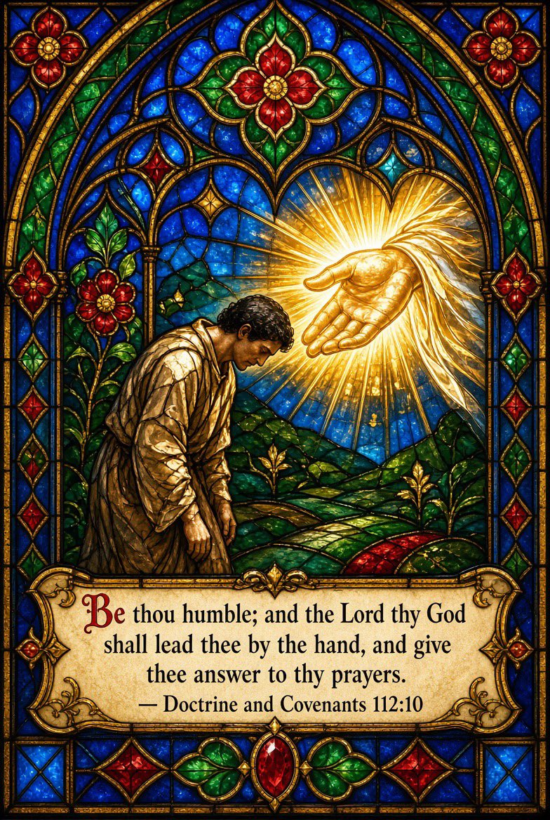 TruthKnockOpend's tweet photo. Doctrine and Covenants 112:10
“Be thou humble; and the Lord thy God shall lead thee by the hand, and give thee answer to thy prayers.” https://t.co/ginOZknRGv