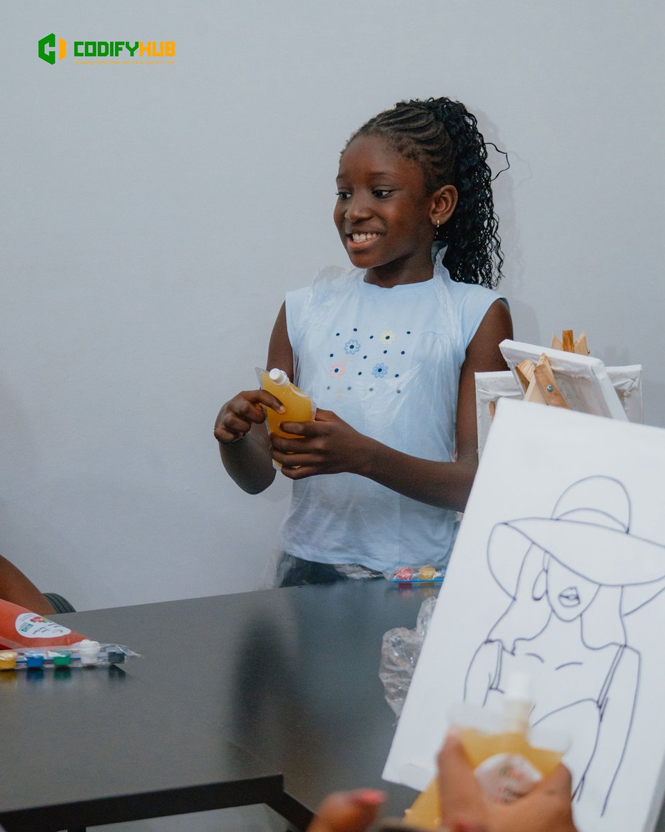 CodifyHub's tweet photo. Sip, Paint & Innovate! 🥤🎨
Who says summer camp is all about code? Today, we’re leveling up our artistic skills at the CodifyHub Sip & Paint session!
#sipandpaint #codifyhubsummercamp #codifyhub https://t.co/UtmUbXEDAC