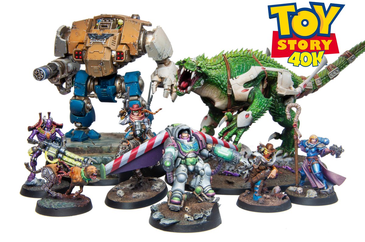 DDofWarhammer's tweet photo. In the Toy Story universe, are Warhammer figures alive while on the sprue, or only after they’re assembled.

Are each individual piece a different sentient toy, or are only significant pieces sentient

Are people forcing together horrific amalgams by melting and gluing them… https://t.co/pfbVP8jCSw