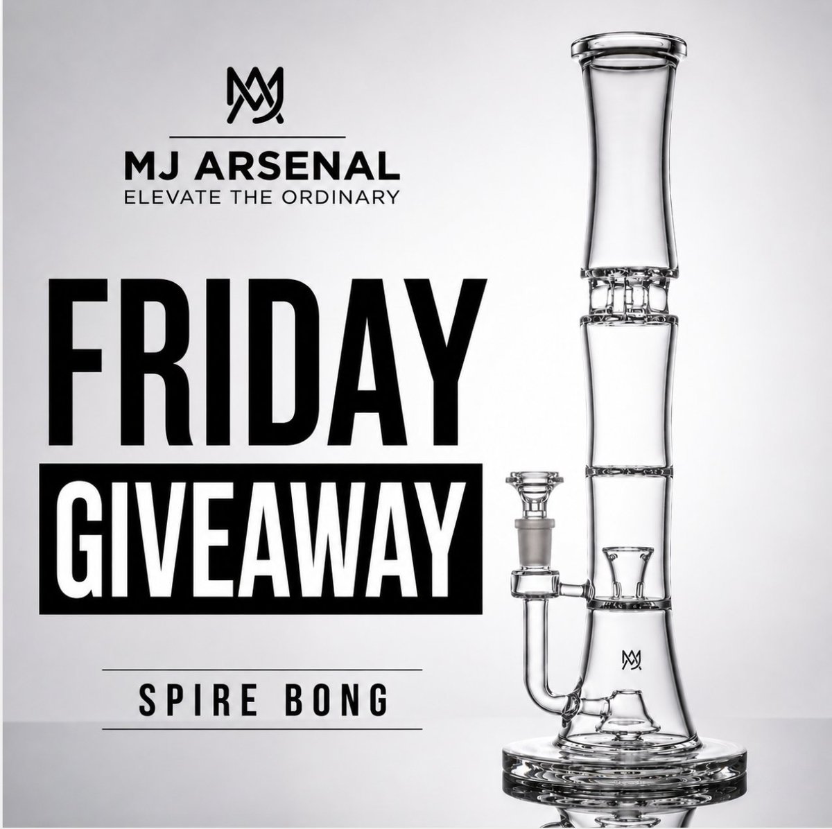 MJArsenal420's tweet photo. 🚨 FRIDAY GIVEAWAY 🚨

We’re giving one lucky winner a SPIRE BONG 💨

To enter:
🔥 Follow @MJArsenal420 
🔥 Like + Repost
🔥 Tag a friend in the comments

Good luck, MJA fam. 🖤 https://t.co/NSTJXRw7JY