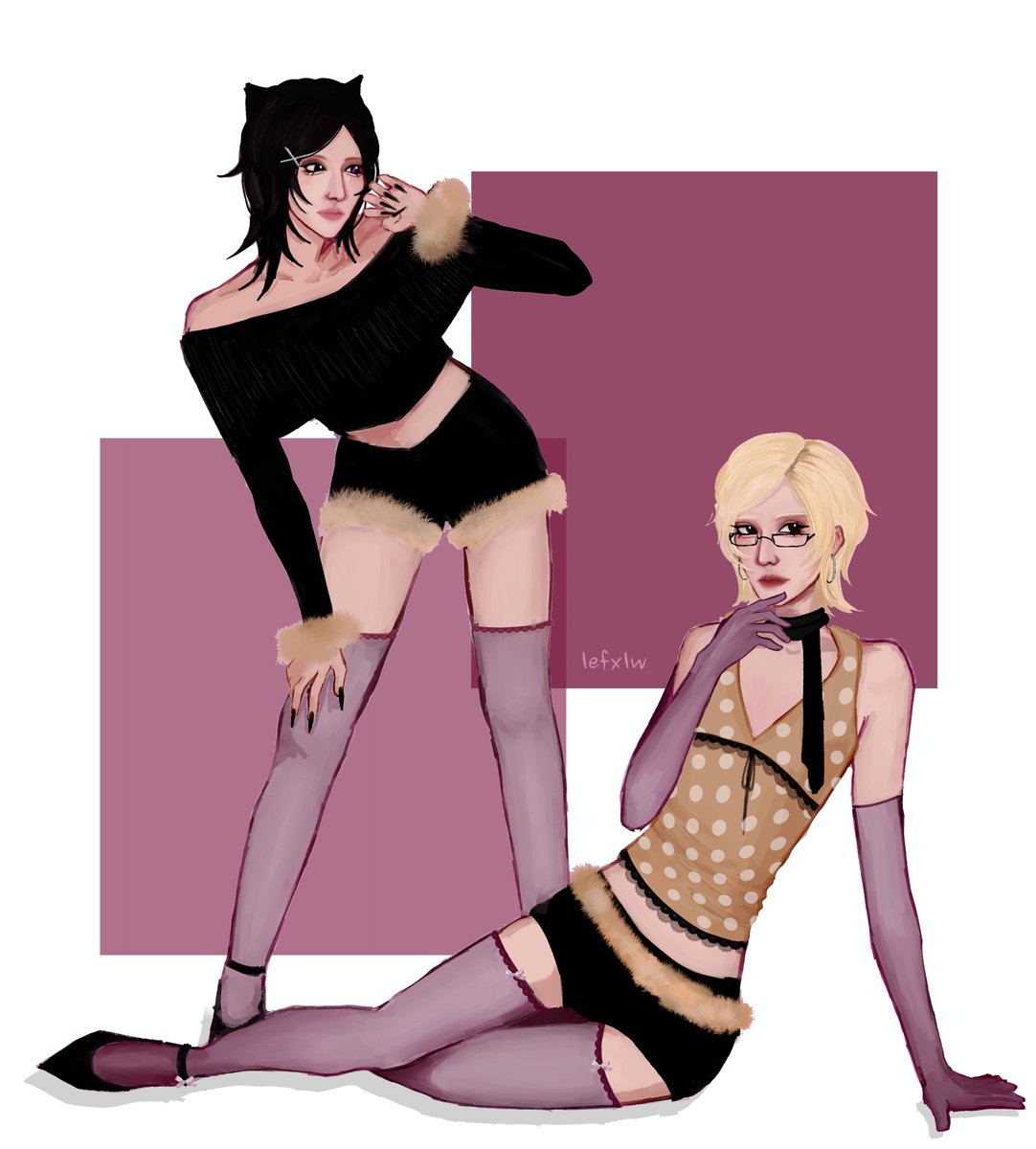 lefxlw's tweet photo. barbiez, but I was inspired by siamese cats from the "lady and the tramp" ( I actually haven't watched this cartoon😭) 
#xlovfanart #xlov #barbiez #wumuti #rui https://t.co/yqlqkDvvsF