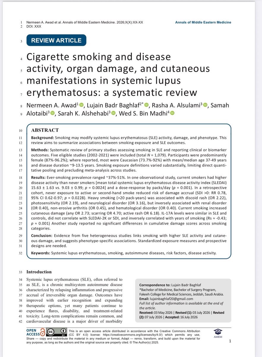 LujainBb's tweet photo. New publication!🥳
Very interesting article🤍🤍
@AMEMJournal https://t.co/mEx9NwmWyh