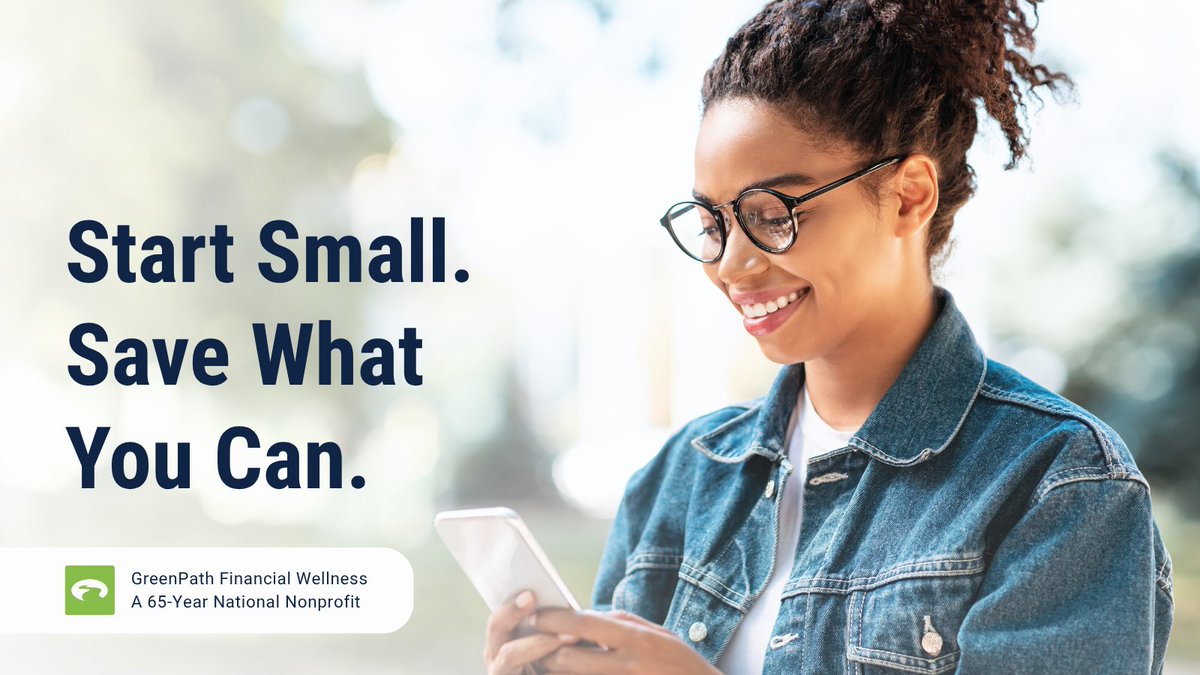 GreenPath's tweet photo. National Financial Awareness Day reminder: emergency savings can start small. Save $5, $10, or whatever fits your budget. Progress counts, even when it starts small. Start today: https://t.co/3RoAnFjESl https://t.co/Sj9LZiY3NT