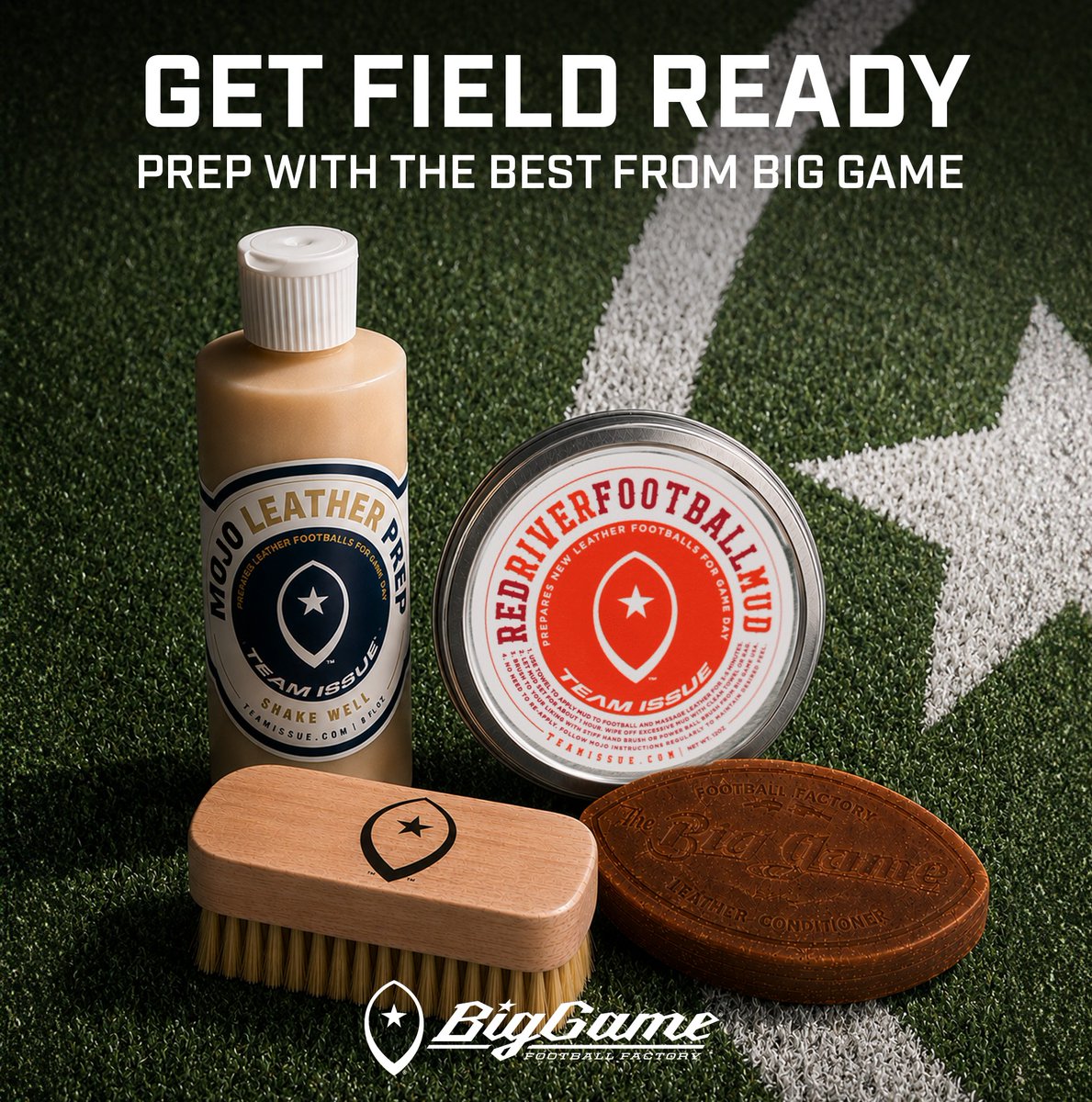 BigGameUSA's tweet photo. Your football puts in the work. Give it the care it deserves.

Keep every ball #OnFieldReady with prep accessories built to condition, protect, and extend game-day performance.

Shop now 👉🔗 https://t.co/lfoQCN7hOX

#FootballPrep #BigGameFootballFactory https://t.co/xtNjiJrR6P