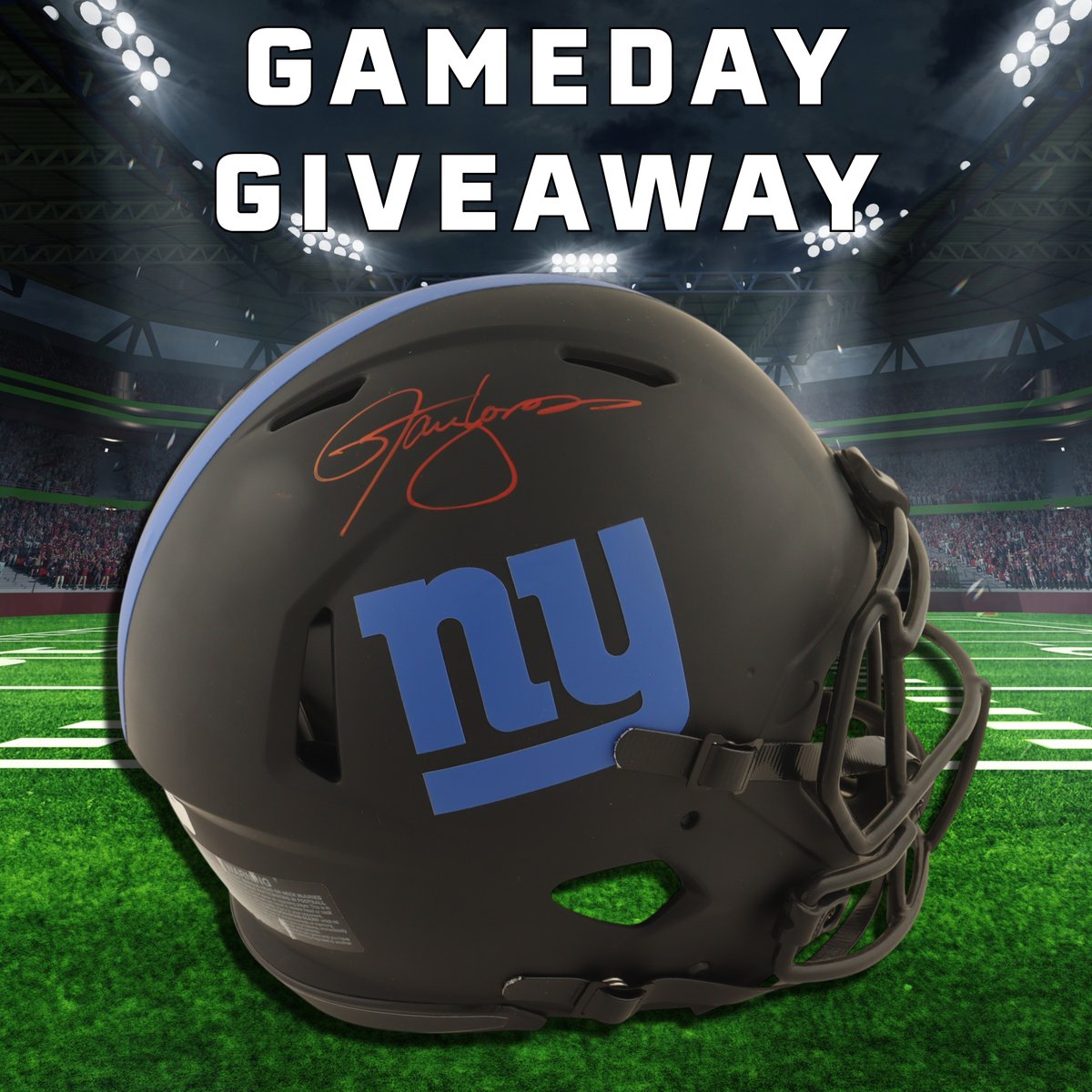 PristineAuction's tweet photo. 🚨 GAMEDAY GIVEAWAY! 🏈
If the Giants record 4+ SACKS and force 1+ TURNOVER against the Vikings, we’re giving away this Full-Size Signed Lawrence Taylor Helmet!
✅ Follow @PristineAuction
✅ Like + Retweet
✅ Comment a SACK
⏰ Entries close at kickoff on Saturday
📅 Winner announced Aug 17th