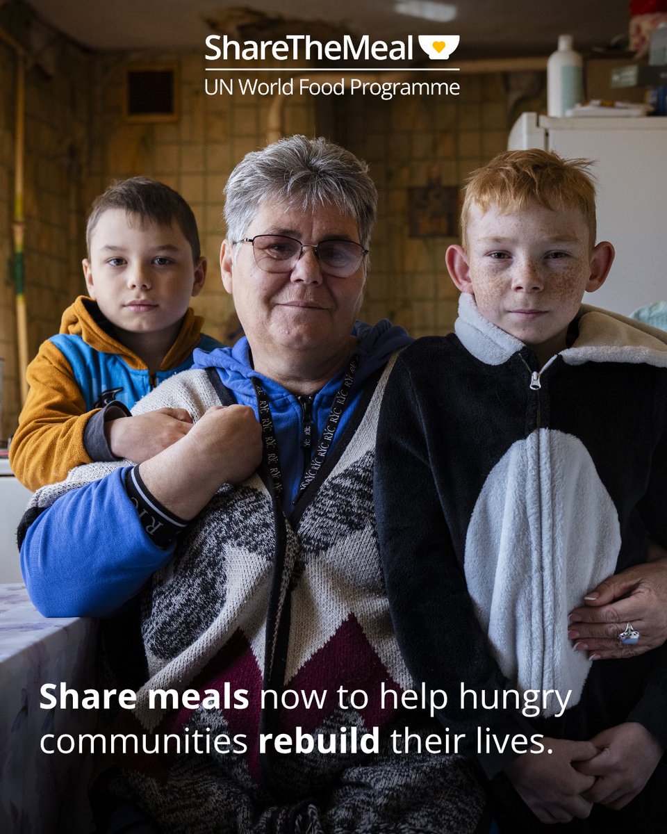 ShareTheMealorg's tweet photo. Every shared #meal makes a difference for people facing #hunger during ongoing and unexpected emergencies. 🤗

👉 https://t.co/KxMIi25i8L

📲 With just a few taps, you will share lifesaving food and #school meals and @WFP will deliver them.

Help us create a #ZeroHunger world. 💛 https://t.co/Xm90SlW1T9