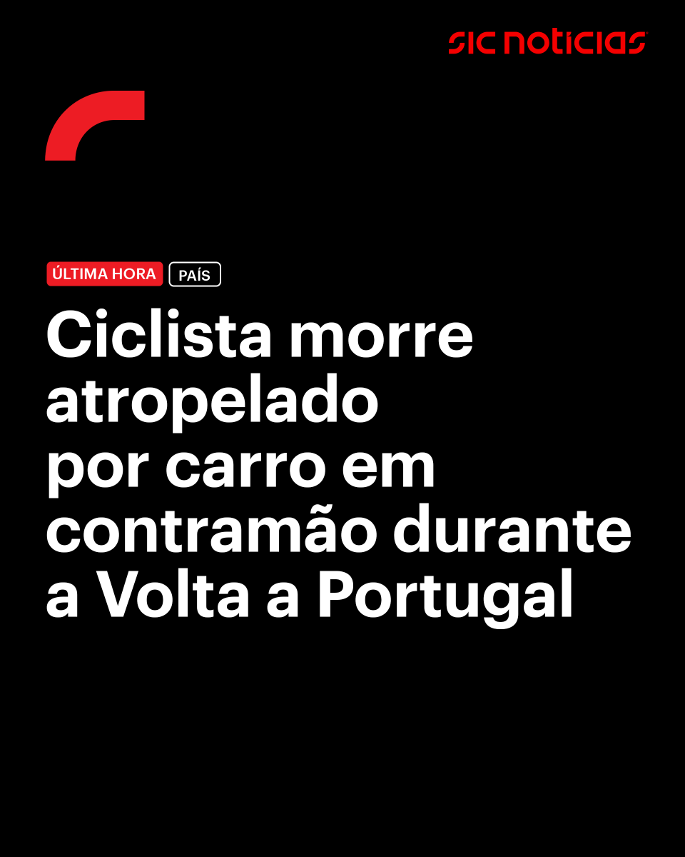 SICNoticias's tweet photo. Um ciclista morreu esta sexta-feira depois de ser atropelado por um automóvel que circulava em contramão, em Ponte de Lima, durante a Volta a Portugal, avança a RTP.

Saiba mais aqui: https://t.co/lKC1z2NWpO

#voltaaportugal #ciclista #pontedelima #portugal #news #sicnoticias https://t.co/Xobi4s0ila