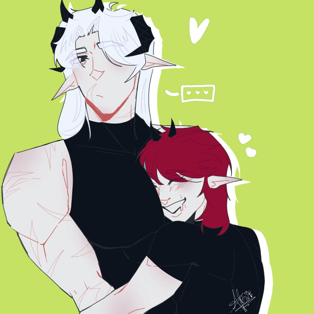 daffos61571's tweet photo. — – - · ✧ HELLOO, HERE.. (still uploading my old drawings) my secondary character.. With his little younger sister. 

Name: Mephisto Nightraven. 
Age: "27" (older than Christ). 
Height: 2,05 (3.38 demonic form). 
Gender: Male.
Species: demon - incubus (against his will). 

Bye🍰 https://t.co/u3JIbgNLIC