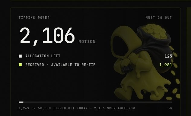amadhazazi's tweet photo. Yah udah abis aloccation @motiontip gw bang. Buat yg belum gw tip tenang besok bakalan gw tip atu atu 😉

Btw udah berapa banyak $MOTION kalian bang? Pasti banyak yg udah puluhan ribu nih 😁

Jangan asal tip @tipmotion bang ntar akun kalian pada ke ban, mending main aman tip 50-100 aja. 

SO LFG GUYS!