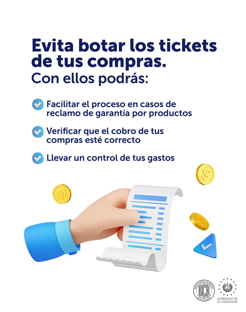 bcr_sv's tweet photo. Guárdalos en un lugar seguro mientras dure la garantía de tus productos o entre 1 y 3 meses. ✅ https://t.co/duxsFoWmJI