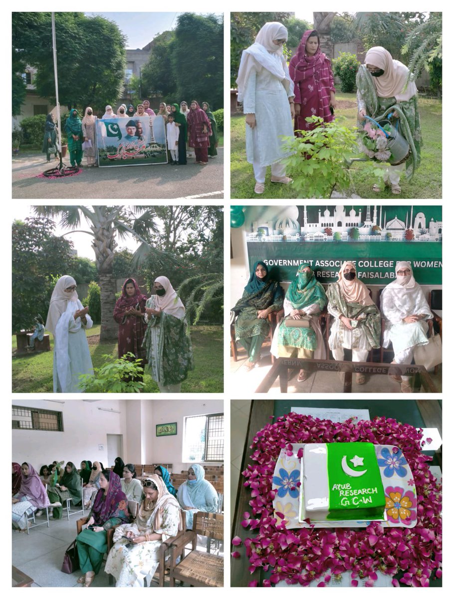 RashidaGACWAR's tweet photo. 🇵🇰Celebrating Independence with Pride
Glimpses from the Independence Day ceremony at Government Associate College for Women, Ayub Research, Faisalabad https://t.co/dp1S8ro8jL