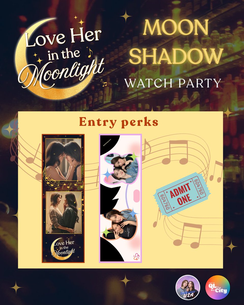 QLintheCity's tweet photo. 🌙✨ MOON SHADOW WATCH PARTY ✨🌙
Wondering what you can look forward to? 👀🍿Check out our event perks and raffle prizes!Come join us for a fun afternoon of Moon Shadow, GL, and good company. 

#MoonShadowSeries #EmiBonnie #LoveHerInTheMoonlight #GLWatchParty #QLInTheCityEvents https://t.co/8SRgSRltEW