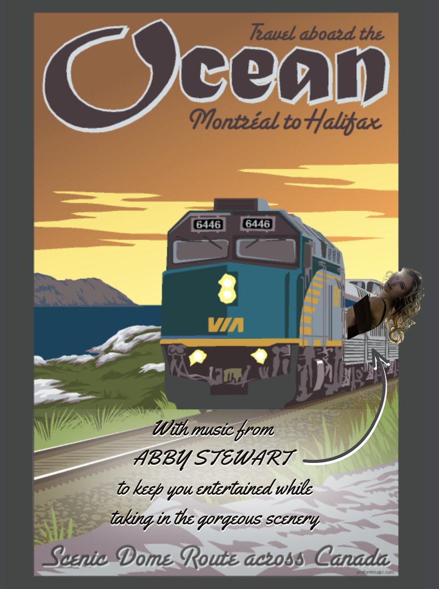 abbystewart01's tweet photo. ALL ABOARD! 🗣️🚂
Artists On Board Program 2026 has begun! Performing from Montreal-Halifax &amp; back again the next few days &amp; couldn’t be more excited.

Artwork on https://t.co/S5RwDm9aSA, check out his BEAUTIFUL work!! 

#artistsonboard #viarail #canada #train #allaboard https://t.co/nbpmrEMfkS