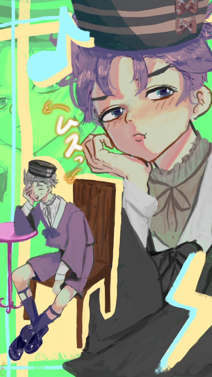 tyobiko0801's tweet photo. 前に描いた露伴と対になるように描きました！
表情と色、対比させるの楽しかった😊
特におめめがお気に入り🤩

#広瀬康一　#jjba https://t.co/JlYxoqwXxl