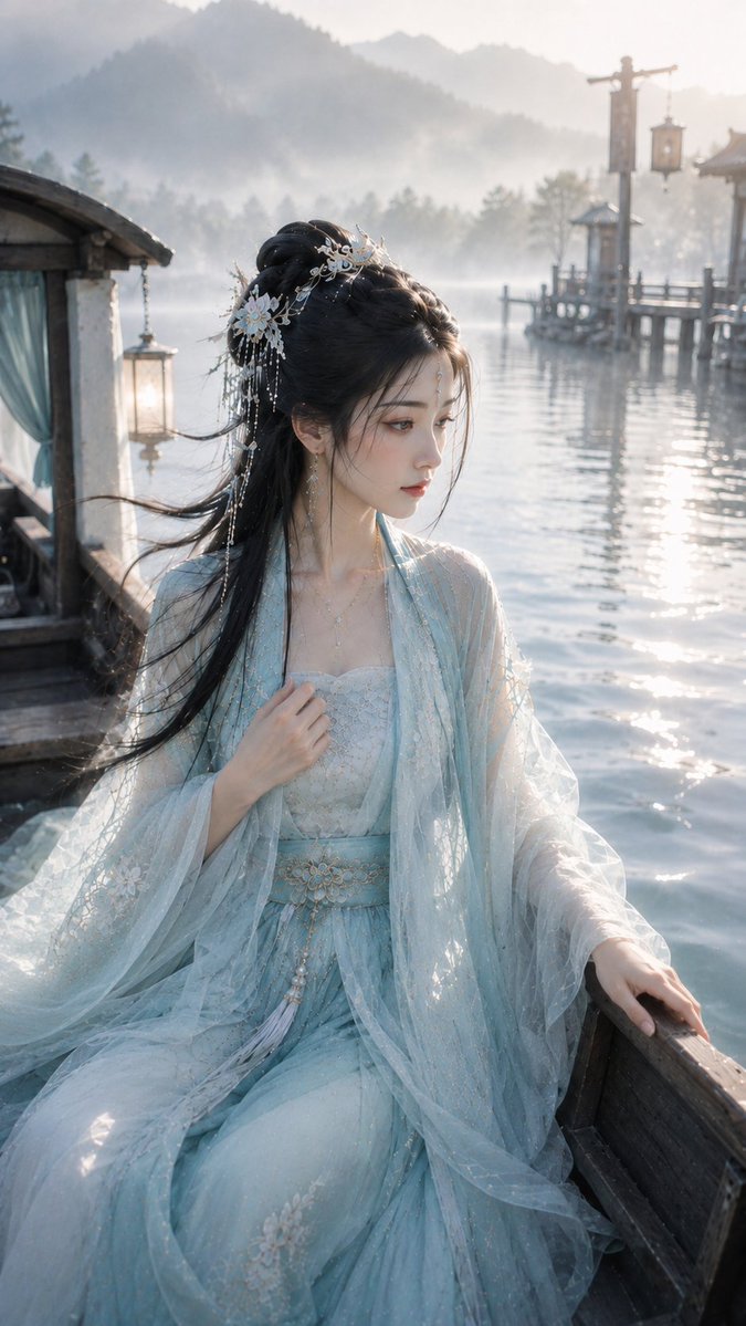 優雅な東洋ファンタジーのポートレート