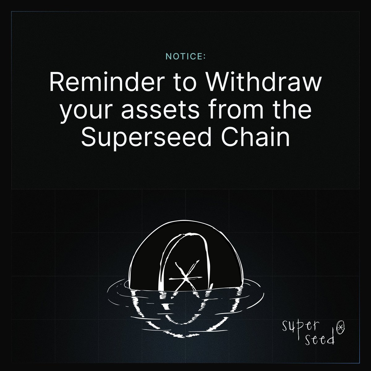 SuperseedXYZ's tweet photo. Reminder that tomorrow is the last day to withdraw assets from the Superseed chain back to Ethereum mainnet as we begin our next chapter on @ethereum🌱

Read the article below for full details ↓ https://t.co/S3qaAJ50c8