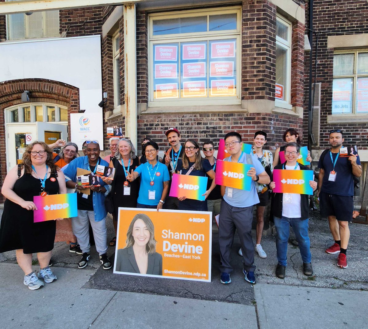 kristynwongtam's tweet photo. Yesterday’s Beaches—East York Queer Canvass was filled with fabulous energy!
Shannon Devine is a fighter; she’s a strong leader with an impeccable track record of advocating for our communities for over 20 years. She knows what Beaches—East York needs, and I am proud to support her this election.
All #BEY residents: The by-election is coming up on Mon, August 31st- that’s in just two weeks! Whether you can door-knock, make some calls, take a lawn sign, or simply donate, visit https://t.co/Ar7eufxXWL or @BEYNDP to find out how you can support Shannon’s campaign!