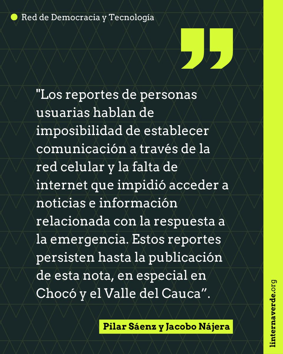 linterna's tweet photo. Pilar Sáenz y Jacobo Nájera, analizan las afectaciones a la conectividad tras el terremoto del 11 de agosto en Colombia y advierte sobre la importancia de garantizar las comunicaciones durante una emergencia.

🔗 Lee la columna completa en La Silla Vacía. https://t.co/7sL6nq5HZo