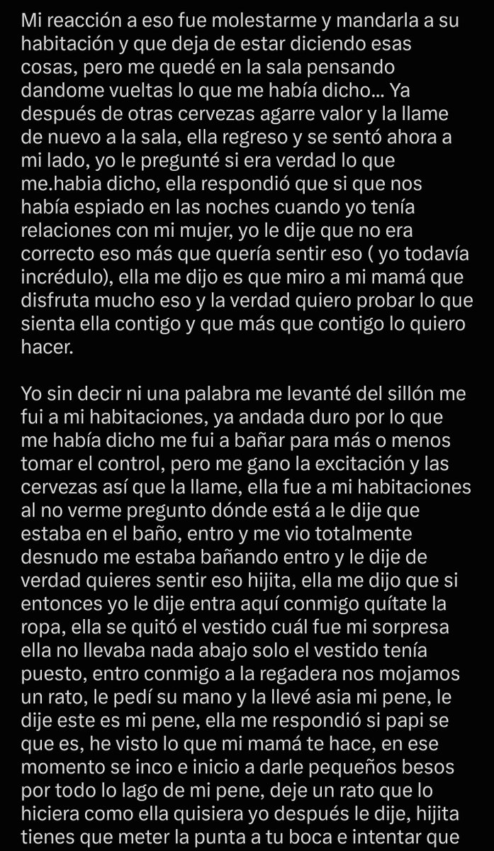 incesto4ever's tweet photo. @Alberto827535  nos comparte este relato con su hija. La hizo su mujer
Lo último del relato esta en el primer comentario. Like y retwit https://t.co/clHzoxjX7c