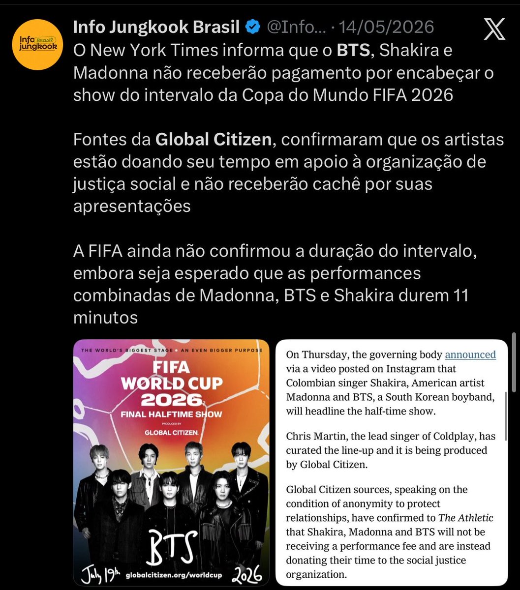 bangverso's tweet photo. o mesmo fandom army que mês passado derrubou a conta de uma antifeminista conservadora e que tem varios projetos beneficentes mas ninguem da uma foda?
o mesmo bts que ha 2 meses se apresentou na copa e nao recebeu nenhum centavo por isso porque doaram pra campanha de arrecadação pra educação infantil, deram seus próprios pertences pra um leilão beneficente e com isso arrecadaram 300 mil dólares com a ajuda do army. o mesmo bts que um dos membros doa em anônimo desde 2018 pra hospitais infantis, outro fundou um centro de tratamento pra jovens com transtorno do espectro autista e foi professor de musica voluntario durante o serviço militar, outro doou fundos pra ajudar em desastres ambientais e a lista de doações e causas que eles apoiaram nos últimos 2 anos é extensa. vocês se deixarem levar por um unico erro entre 1001 acertos mostra que vocês só estão do lado deles quando convém e o fato de você estar no fandom desde 2015 e mesmo assim conseguir falar uma bosta dessas mostra que o tempo que você acompanha não vale de nada porque a primeira coisa que você faz no primeiro erro deles é fazer um discurso performatico sobre o quanto eles mudaram sendo que eles continuam sendo os mesmos, você que sempre enxergou eles como fantoches e não como seres humanos